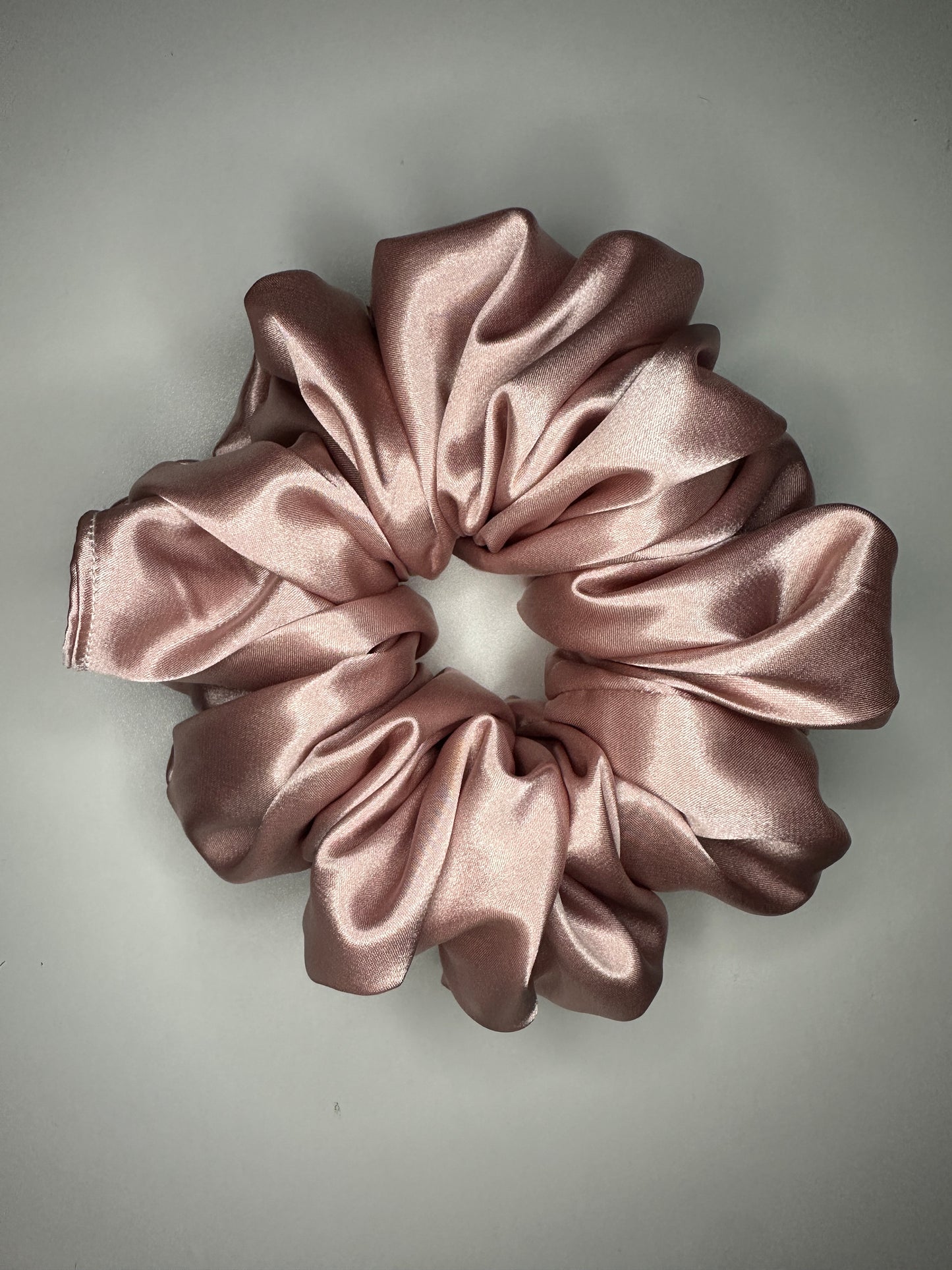 Baby Pink Satin Scrunchie