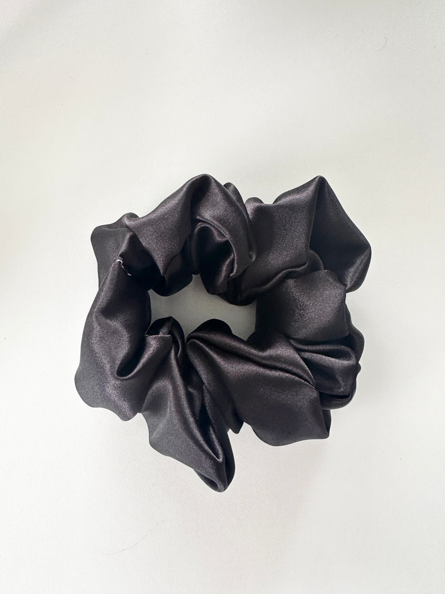 Black Satin Scrunchie